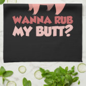 BBQ - Wanna Rub Myお尻 キッチンタオル (折り畳み)
