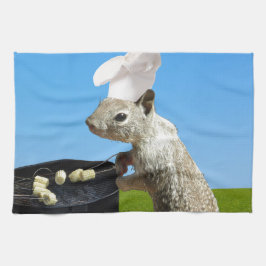 BBQingのかわいいリス キッチンタオル