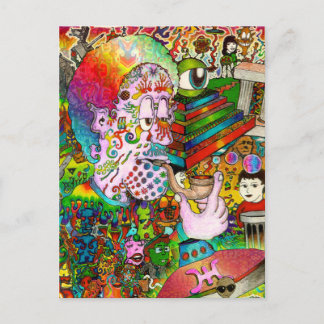 bbqshoesによる"こつ考えるな事故"の元の芸術 ポストカード