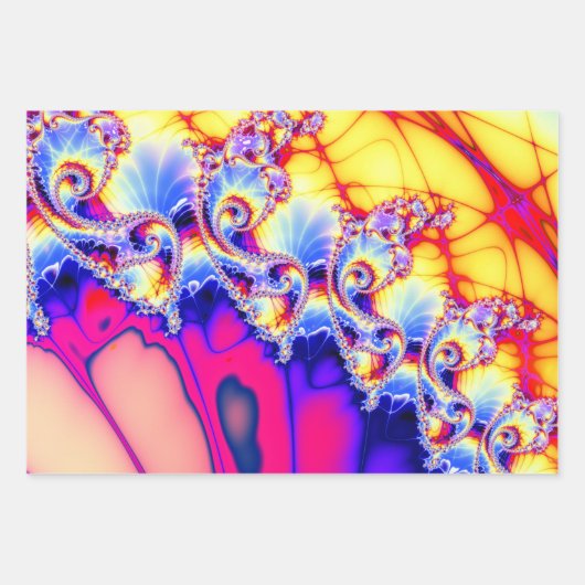 BBQSHOES™フラクサイケデリックタル ラッピングペーパーシート (正面)