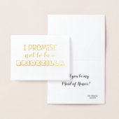 BBRIDEZILLA |のおもしろいな新婦付添人かメイド・オブ・オーナー(花嫁付き添い人) 箔カード (ディスプレー)