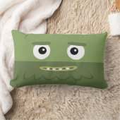 BBSSのおもしろいバンド緑の枕(21" x13") ランバークッション (ブランケット)
