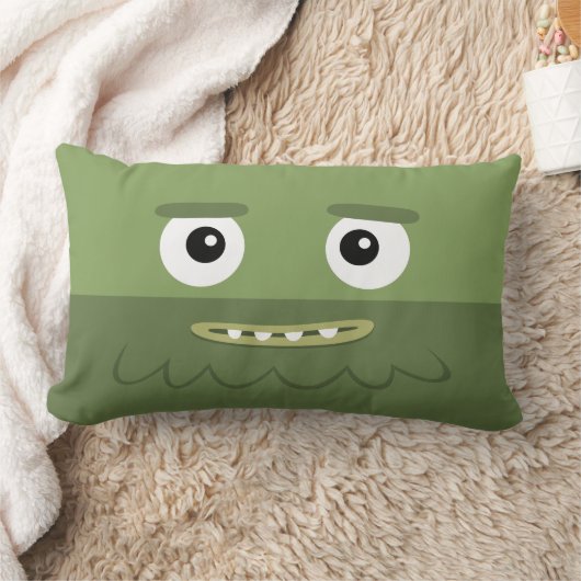 BBSSのおもしろいバンド緑の枕(21" x13") ランバークッション (ブランケット)