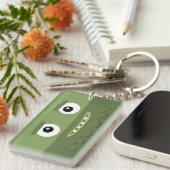 BBSSのおもしろいバンド緑Keychain キーホルダー (正面右)