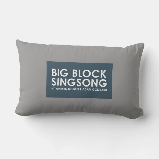BBSSのロボット枕(21" x13") ランバークッション (裏面)