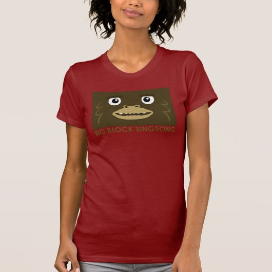 BBSSの大きい足の女性のTシャツ Tシャツ (正面)