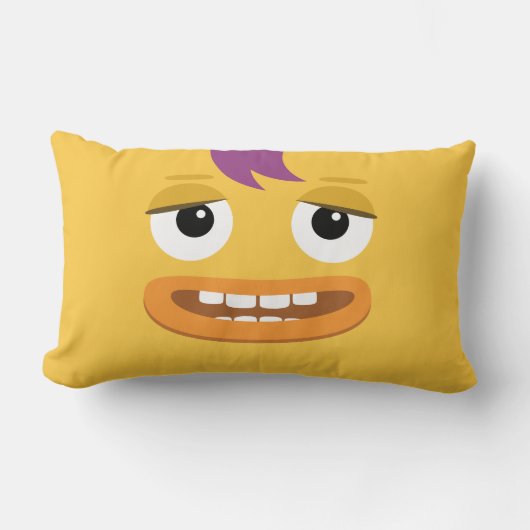 BBSSの石及びロール枕(21" x13") ランバークッション (正面)