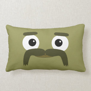 BBSS Moustachios #3の枕(21" x13") ランバークッション