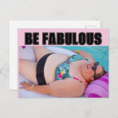 BBWビーチビッグ入浴美しいBE素晴らしいポストカード ポストカード (正面/裏面)