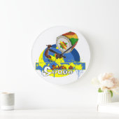 BCシャツシュルドスペシャルKサンバババトゥカダブラジル ラージ壁時計 (ホーム)