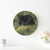 BCブラックベア&ワイルダネス写真アート ラージ壁時計 (ホーム)