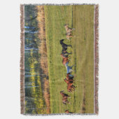 BCランニング牧場の馬のの群れ写真4 スローブランケット (正面縦)