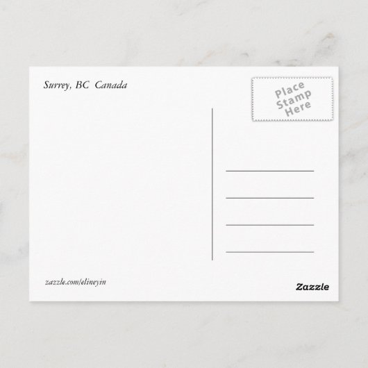 BC庭の花 ポストカード (裏面)