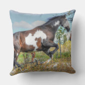 BC牧場ウマ科のの馬好き写真 クッション (裏面)