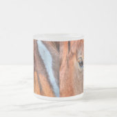 BC牧場ウマ科のの馬好き写真 フロストグラスマグカップ (中央)