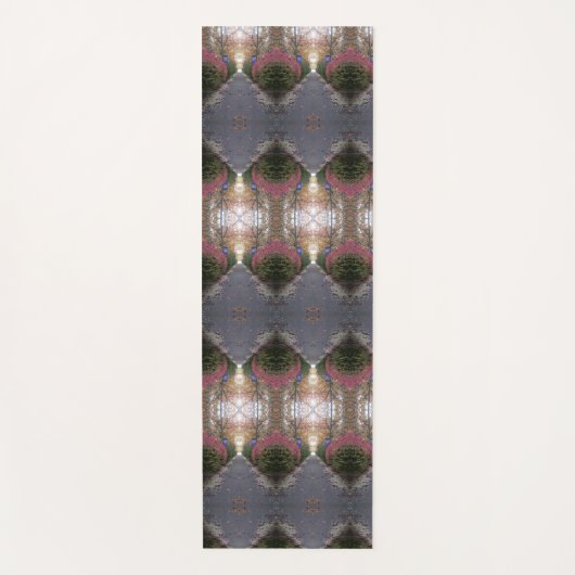 BC秋ツリーズイカットポーフ ヨガマット (正面)