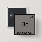 Bc - ビジネスキャット おもしろ化学元素記号 缶バッジ (正面&裏面)