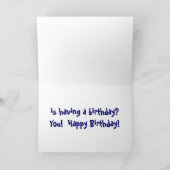 BC – フウおもしろいル誕生日カード カード (内部)