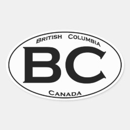 BC （ブリティッシュコロンビア）オーバルロゴ 楕円形シール