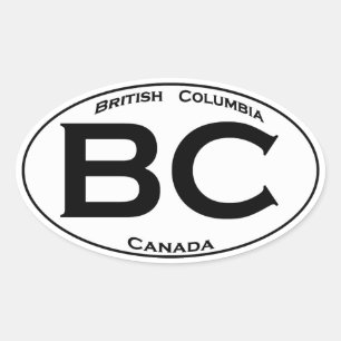BC (ブリティッシュコロンビア)オーバルロゴ 楕円形シール