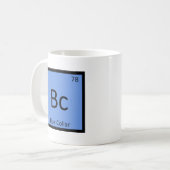 Bc - ブルーカラーのための化学元素周期表 コーヒーマグカップ (正面左)