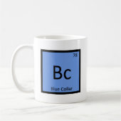 Bc - ブルーカラーのための化学元素周期表 コーヒーマグカップ (左)