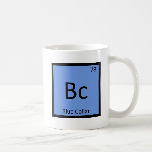 Bc - ブルーカラーのための化学元素周期表 コーヒーマグカップ (右)