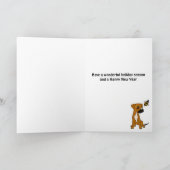 BC – ボクサーミックス子犬ハッピーホリデーズカード シーズンカード (内部)