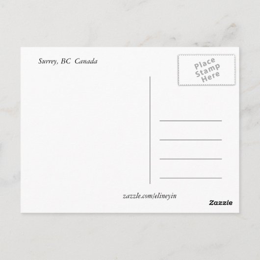 BC、春梅花 ポストカード (裏面)