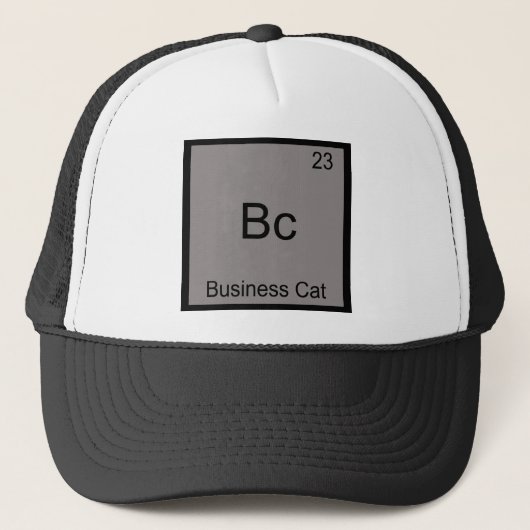 Bc - Business Cat おもしろい Chemistry Element Symbol キャップ (正面)