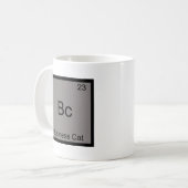 Bc - Business Cat おもしろい Chemistry Element Symbol コーヒーマグカップ (正面左)