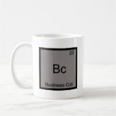 Bc - Business Cat おもしろい Chemistry Element Symbol コーヒーマグカップ (左)