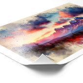 BC Rockies Sunset,  フォトプリント (角)