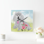 BCAプードル規則の壁時計 スクエア壁時計 (ホーム)