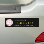 BCARSのバンパーステッカー2012-101黒いBG バンパーステッカー (車上)