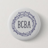 BCBA、動作アナリスト、BCBA 缶バッジ (正面)