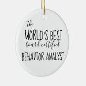 BCBA、行動アナリスト、BCBAギフト、ABA セラミックオーナメント (右)