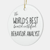 BCBA、行動アナリスト、BCBAギフト、ABA セラミックオーナメント (左)