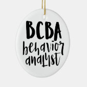 BCBA、BCBAギフト、動作アナリスト、 セラミックオーナメント (右)