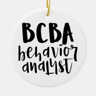 BCBA、BCBAギフト、動作アナリスト、 セラミックオーナメント