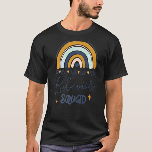 Bcba Boho Rainbow Rbt Aba適用行動分隊 Tシャツ (正面)