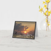 BCDの日没の悔やみや弔慰カード カード (黄色い花)