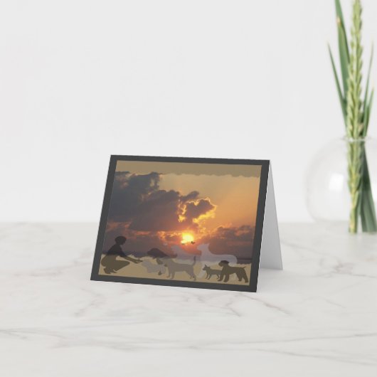 BCDの日没の悔やみや弔慰カード カード (正面)