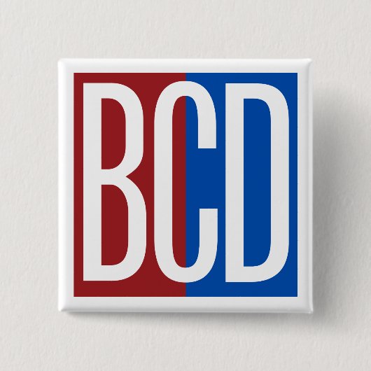 BCDスクエアボタン 缶バッジ (正面)