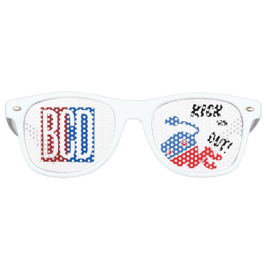 BCD Kick 'Em Out Glasses レトロサングラス (正面)