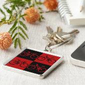 BCFの黒くおよび赤いバイクKeychain キーホルダー (側面)