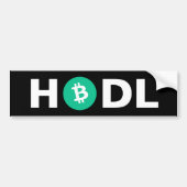 BCH Bitcoin現金HODLバンパーステッカー バンパーステッカー (正面)
