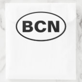 BCNオーバルデカール 楕円形シール (バッグ)