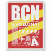 BCNバルセロナエアポート シール (正面)