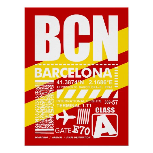 BCNバルセロナエアポート ポスター (正面)